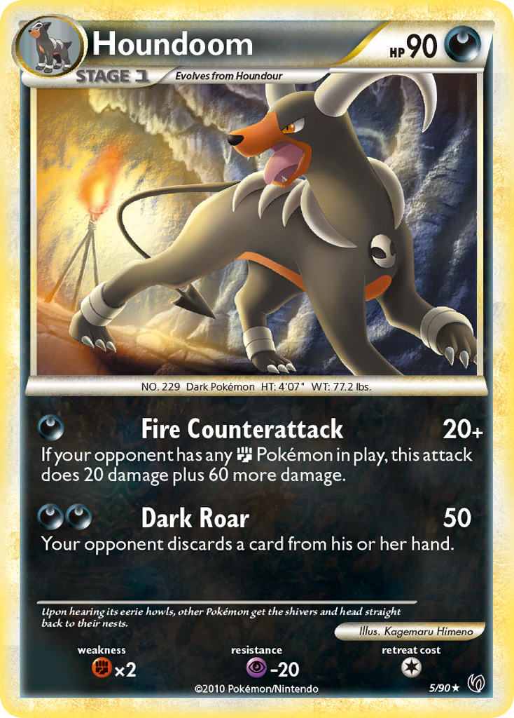 Undaunted Non - Holo Houndoom #5/90
